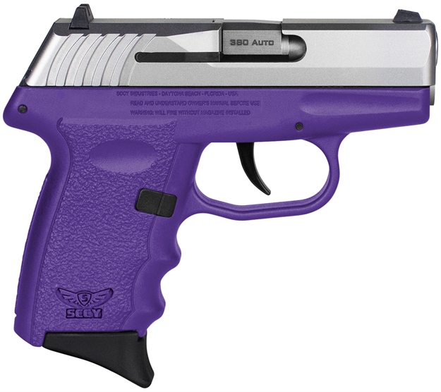 Picture of Sccy Industries Cpx-3Ttpu Cpx-3  Sub-Compact Frame 380 Acp 10+1, 3.10" Stainless Quadlock Barrel, Serrated Stainless Steel Slide, Purple Polymer Frame W/Finger Grooves, NO Safety, Right Hand CPX-3TTPUG3 810099570625