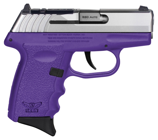 Picture of Sccy Industries Cpx3ttpurdrg3 Cpx-3 RD 380 Acp 10+1 2.96" Purple Polymer/Serrated Stainless Steel Slide/Finger Grooved Purple Polymer Grip CPX-3TTPURDRG3