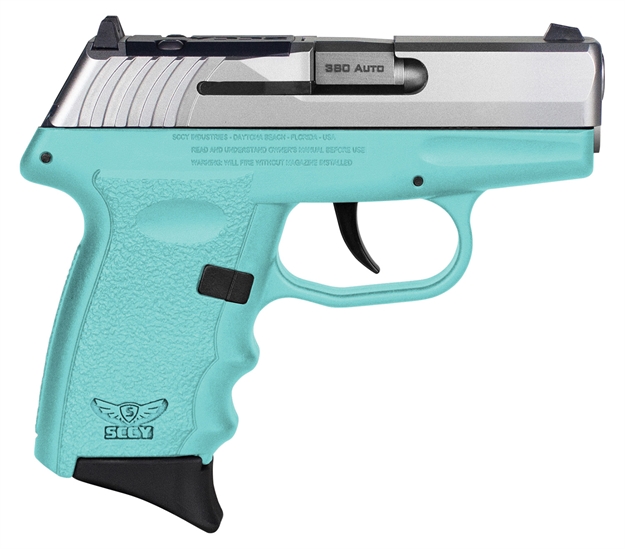 Picture of Sccy Industries Cpx3ttsbrdrg3 Cpx-3 RD 380 Acp 10+1 2.96" Sccy Blue Polymer/Serrated Stainless Steel Slide/Finger Grooved Sccy Blue Polymer Grip CPX-3TTSBRDRG3