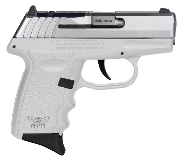 Picture of Sccy Industries Cpx3ttwtrdrg3 Cpx-3 RD 380 Acp 10+1 2.96" White Polymer/Serrated Stainless Steel Slide/Finger Grooved White Polymer Grip CPX-3TTWTRDRG3