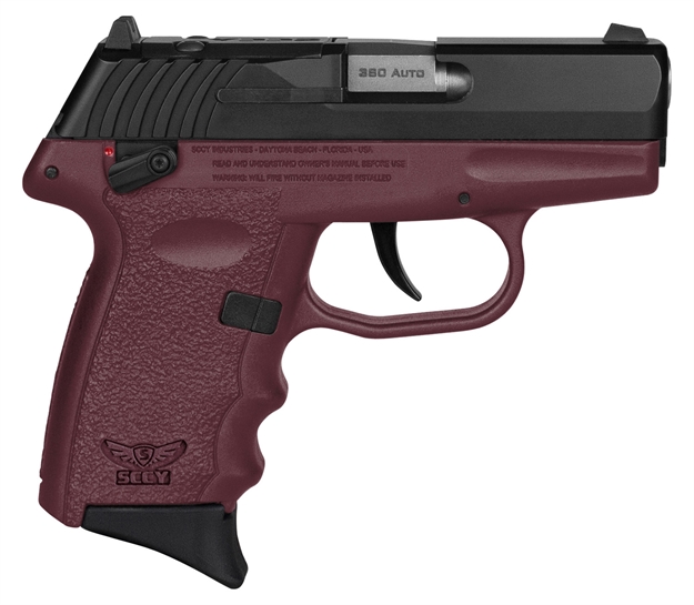 Picture of Sccy Industries Cpx4cbcrrdrg3 Cpx-4 RD 380 Acp 10+1 2.96" Crimson Red Polymer/Serrated Black Nitride Stainless Steel Slide/Finger Grooved Crimson Red Polymer Grip CPX-4CBCRRDRG3