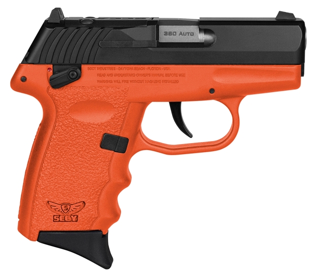Picture of Sccy Industries Cpx4cborrdrg3 Cpx-4 RD 380 Acp 10+1 2.96" Orange Polymer/Serrated Black Nitride Stainless Steel Slide/Finger Grooved Orange Polymer Grip CPX-4CBORRDRG3