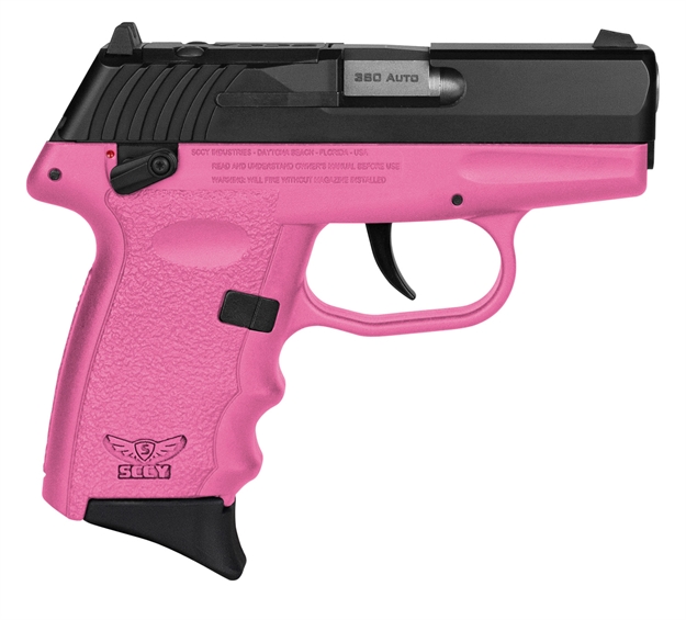 Picture of Sccy Industries Cpx4cbpkrdrg3 Cpx-4 RD 380 Acp 10+1 2.96" Pink Polymer/Serrated Black Nitride Stainless Steel Slide/Finger Grooved Pink Polymer Grip CPX-4CBPKRDRG3