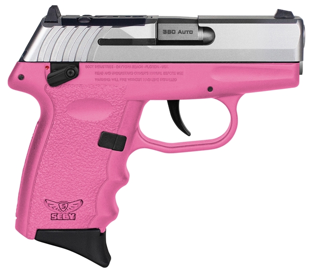 Picture of Sccy Industries Cpx4ttpkrdrg3 Cpx-4 RD 380 Acp 10+1 2.96" Pink Polymer/Serrated Stainless Steel Slide/Finger Grooved Pink Polymer Grip CPX-4TTPKRDRG3