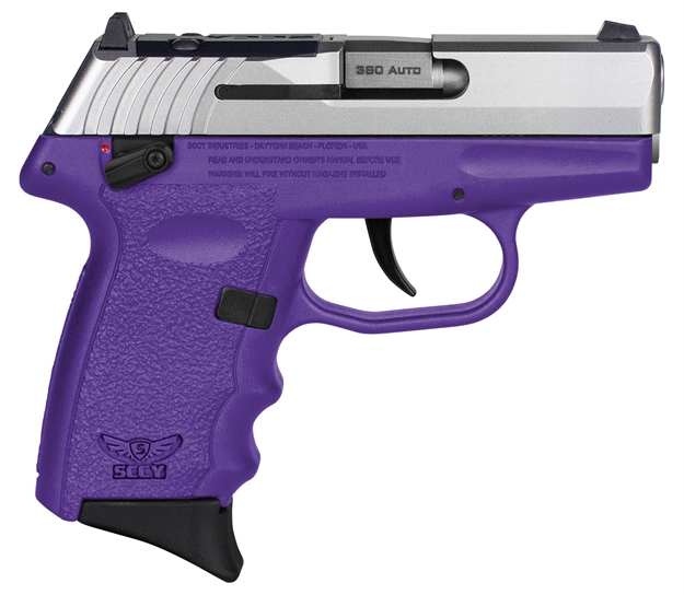 Picture of Sccy Industries Cpx4ttpurdrg3 Cpx-4 RD 380 Acp 10+1 2.96" Purple Polymer/Serrated Stainless Steel Slide/Finger Grooved Purple Polymer Grip CPX-4TTPURDRG3