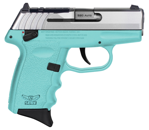Picture of Sccy Industries Cpx4ttsbrdrg3 Cpx-4 RD 380 Acp 10+1 2.96" Sccy Blue Polymer/Serrated Stainless Steel Slide/Finger Grooved Sccy Blue Polymer Grip CPX-4TTSBRDRG3 810099571530