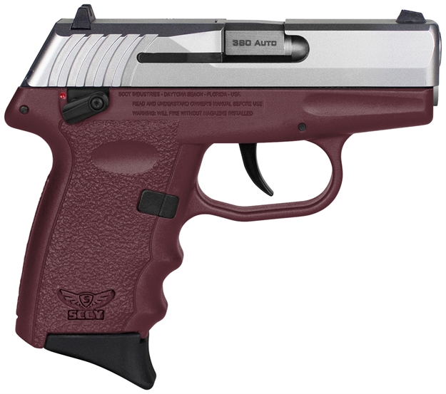 Picture of  Sccy Industries Cpx-4Ttcr Cpx-4  380 Acp 10+1 2.96" Crimson Red Polymer Serrated SS Slide Finger Grooved Crimson Red Polymer Grip