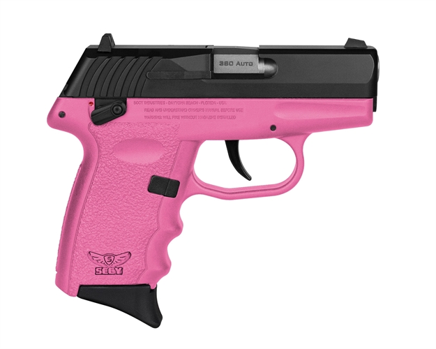 Picture of Sccy Industries Cpx-4Cbpk Cpx-4  380 Acp 10+1 2.96" Pink Polymer Serrated Black Nitride SS Slide Finger Grooved Pink Polymer Grip CPX4CBPKG3 810099570519