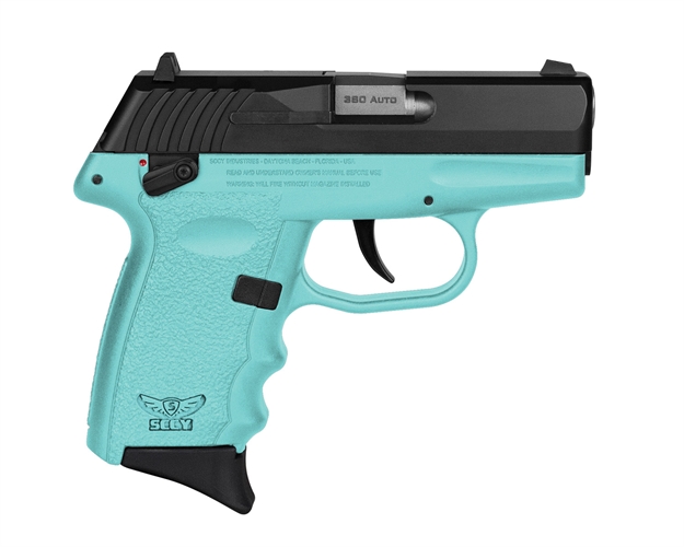 Picture of  Sccy Industries Cpx-4Cbsb Cpx-4  380 Acp 10+1 2.96" Sccy Blue Polymer Serrated Black Nitride SS Slide Finger Grooved Sccy Blue Polymer Grip 810099570533
