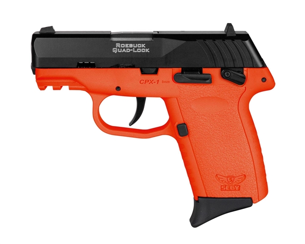 Picture of Sccy Industries Cpx1cborg3 Cpx-1 Gen3 9Mm Luger 10+1 3.10" Orange Polymer W/Picatinny Rail Serrated Black Nitride SS Slide Orange Polymer Grip CPX-1CBORG3