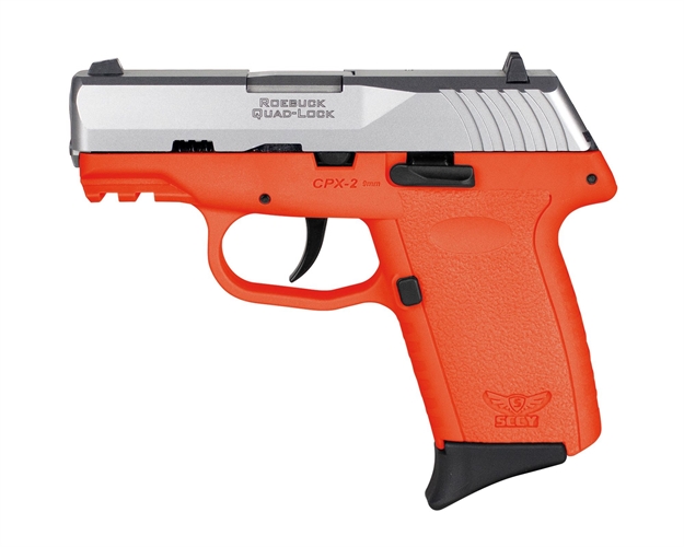 Picture of  Sccy Industries Cpx-2Ttorg3 Cpx-2 Gen3 9Mm Luger Caliber With 3.10" Barrel, 10+1 Capacity, Orange Finish Picatinny Rail Frame, Serrated Stainless Steel Slide, Polymer Grip & NO Manual Thumb Safety 810099570397