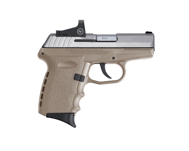 Picture of Sccy Industries Cpx-2Ttderd Cpx-2 RD 9Mm Luger 3.10" 10+1 Stainless Steel Slide Flat Dark Earth Polymer Grip Nms Cts-1500 Red Dot