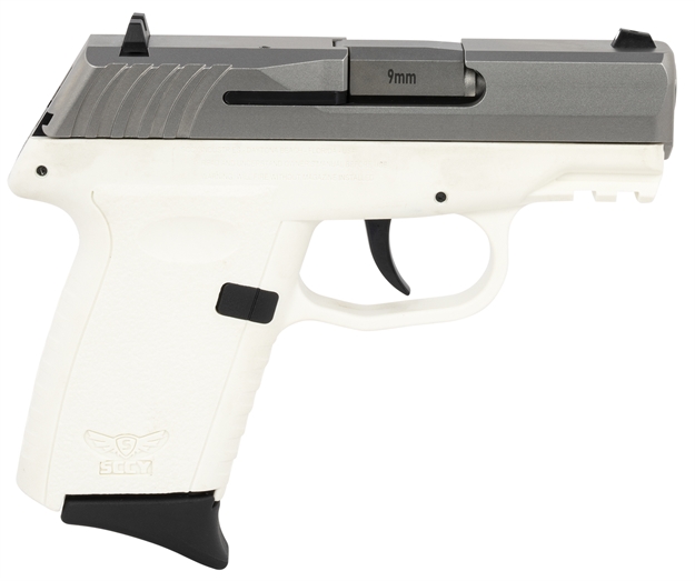 Picture of  Sccy Industries Cpx-2Ttwtg3 Cpx-2 Gen3 9Mm Luger Caliber With 3.10" Barrel, 10+1 Capacity, White Finish Picatinny Rail Frame, Serrated Stainless Steel Slide, Polymer Grip & NO Manual Thumb Safety 810099570359
