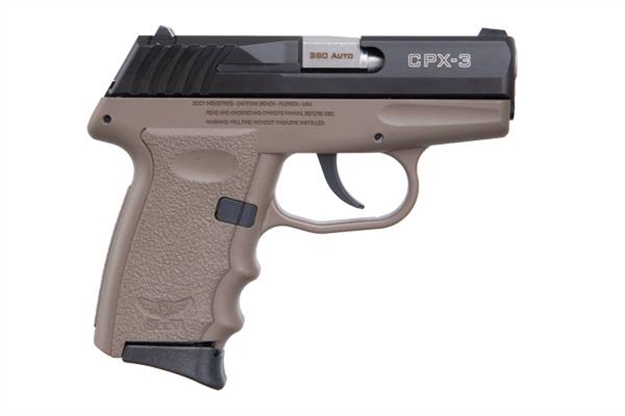Picture of Sccy Industries Semi Auto Pistol 380 Acp, 3.1" Fde, Black Slide, 3-10 RD CPX-3-CBDE 857679003609