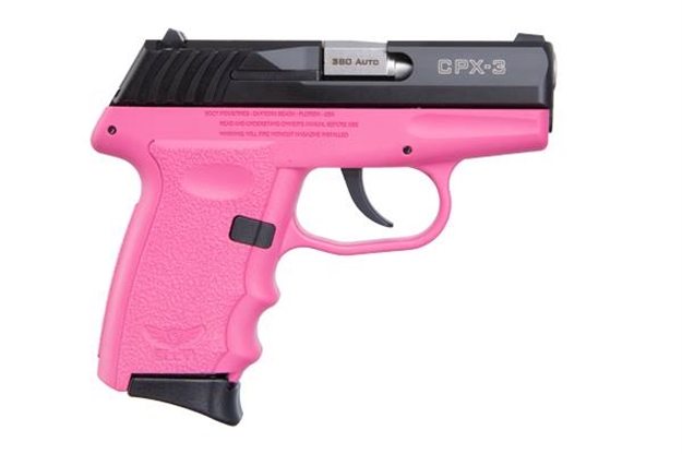 Picture of Sccy Industries Semi Auto Pistol 380 Acp, 3.1" Pink, Black Slide, 3-10 RD CPX-3-CBPK 857679003548