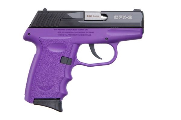 Picture of Sccy Industries Semi Auto Pistol 380 Acp, 3.1" Purple, Black Slide, 3-10 RD CPX-3-CBPU 857679003562