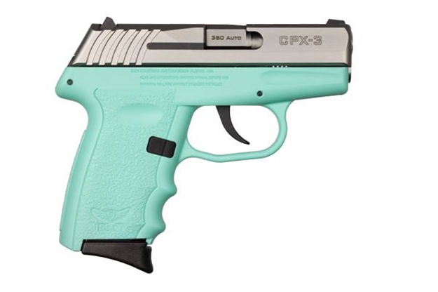 Picture of Sccy Industries Semi Auto Pistol 380 Acp, 3.1" Sky Blue, S/S Slide, 3-10 RD CPX-3-TTSB 857679003531