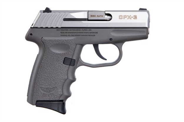 Picture of Sccy Industries Semi Auto Pistol 380 Acp, 3.1" Sniper Gray, S/S Slide, 3-10 RD CPX-3-TTSG 857679003593