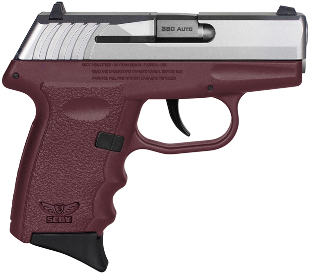 Picture of Sccy Industries Cpx-3Ttcr Cpx-3  Sub-Compact Frame 380 Acp 10+1, 3.10" Stainless Quadlock Barrel, Serrated Stainless Steel Slide, Crimson Red Polymer Frame W/Finger Grooves, NO Safety, Right Hand CPX-3TTCRG3