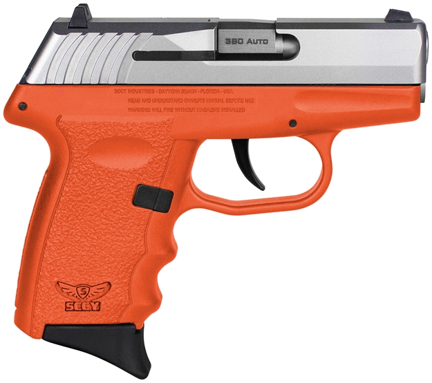 Picture of Sccy Industries Cpx-3Ttor Cpx-3  Sub-Compact Frame 380 Acp 10+1, 3.10" Stainless Quadlock Barrel, Serrated Stainless Steel Slide, Orange Polymer Frame W/Finger Grooves, NO Safety, Right Hand CPX-3TTORG3