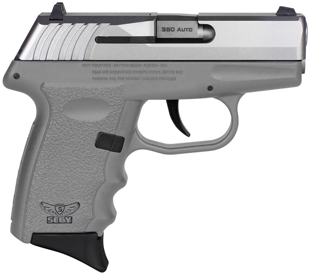 Picture of Sccy Industries Cpx-3Ttsg Cpx-3  Sub-Compact Frame 380 Acp 10+1, 3.10" Stainless Quadlock Barrel, Serrated Stainless Steel Slide, Sniper Gray Polymer Frame W/Finger Grooves, NO Safety, Right Hand CPX-3TTSGG3