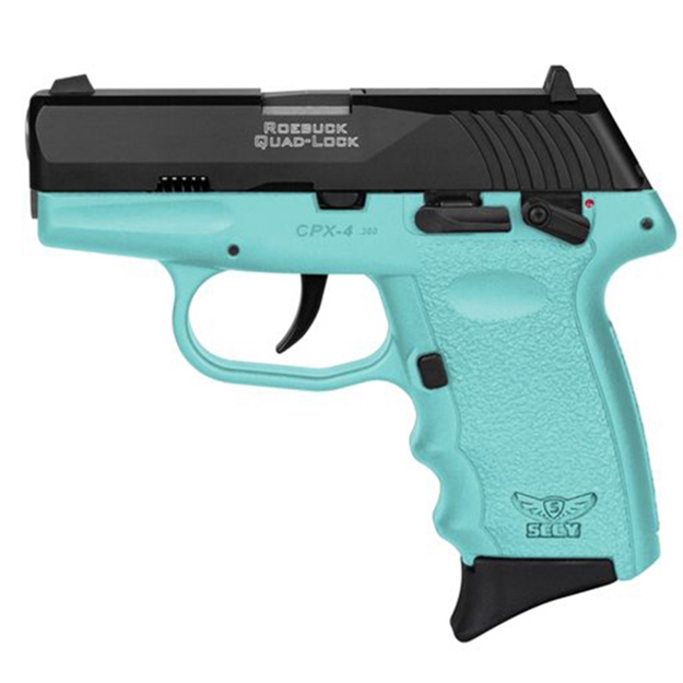 Picture of Sccy Industries Cpx4-Cb Pistol Dao 380Acp 10Rd Black/Sccy Blue W/Safety CPX4CBSB
