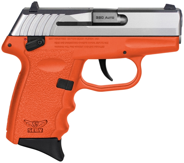 Picture of  Sccy Industries Cpx-4Ttor Cpx-4  380 Acp 10+1 2.96" Orange Polymer Serrated SS Slide Finger Grooved Orange Polymer Grip