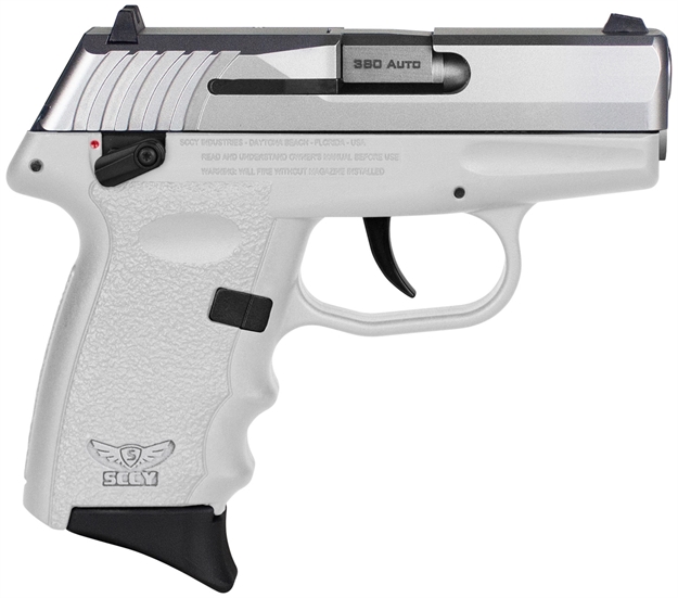 Picture of  Sccy Industries Cpx-4Ttwt Cpx-4  380 Acp 10+1 2.96" White Polymer Serrated SS Slide Finger Grooved White Polymer Grip