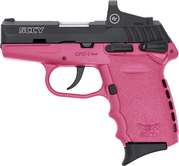 Picture of Sccy Industries Cpx1-Cb W/Red Dot Dao 9Mm 10Rd Black/Pink W/Safety