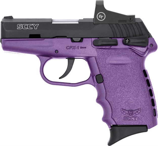 Picture of Sccy Industries Cpx1-Cb W/Red Dot Dao 9Mm 10Rd Black/Purple W/Safety