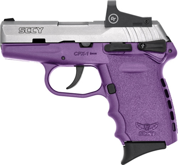 Picture of Sccy Industries Cpx1-Tt W/Red Dot Dao 9Mm 10Rd Ss/Purple W/Safety