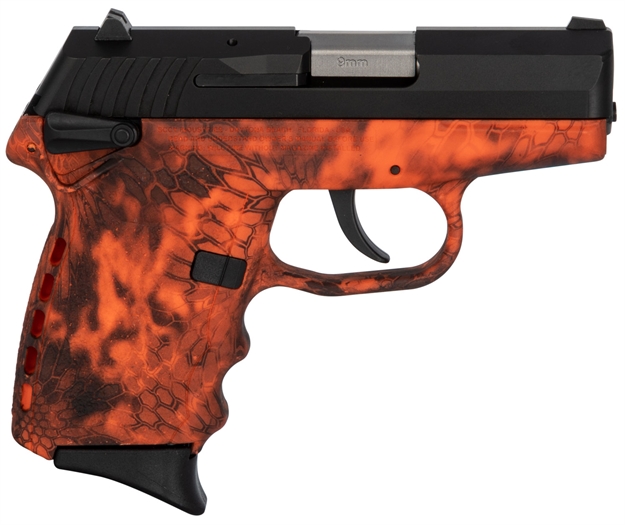 Picture of Sccy Industries Cpx1cbki Cpx-1 Carbon 9Mm Luger Double 3.10" 10+1 Kryptek Inferno Polymer Grip Black Stainless Steel Slide