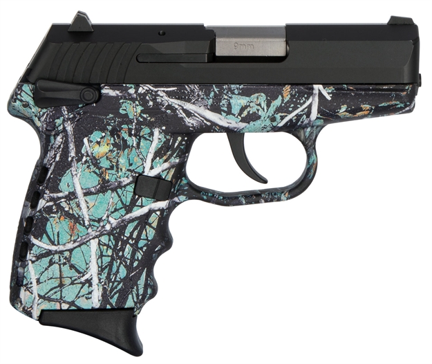 Picture of Sccy Industries Cpx1cbms Cpx-1 Carbon 9Mm Luger Double 3.10" 10+1 Muddy Girl Serenity Polymer Grip Black Stainless Steel Slide