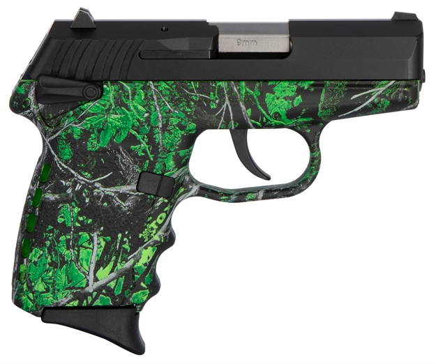 Picture of Sccy Industries Cpx1cbmt Cpx-1 Carbon 9Mm Luger Double 3.10" 10+1 Moon Shine Toxic Camo Polymer Grip Black Stainless Steel Slide