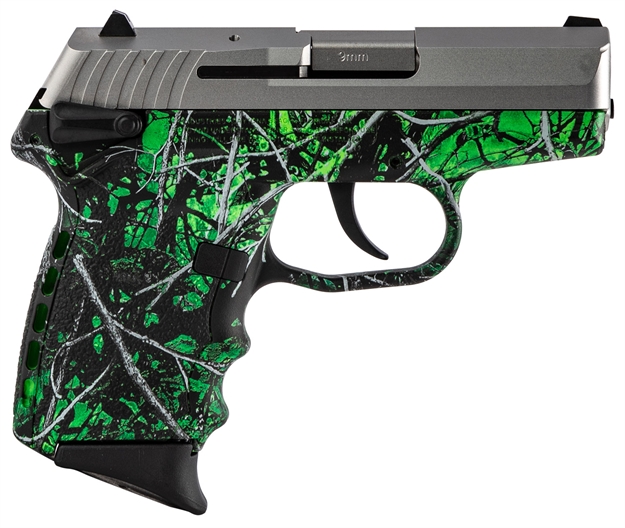 Picture of Sccy Industries Cpx1ttmt Cpx-1 Carbon 9Mm Luger Double 3.10" 10+1 Moon Shine Toxic Camo Polymer Grip Stainless Steel Slide