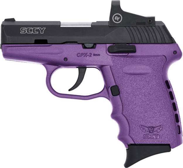 Picture of Sccy Industries Cpx2-Cb W/Red Dot Dao 9Mm 10Rd Black/Purple W/O Safety