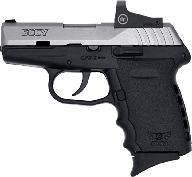 Picture of Sccy Industries Cpx2-Tt W/Red Dot Dao 9Mm 10Rd Ss/Black W/O Safety