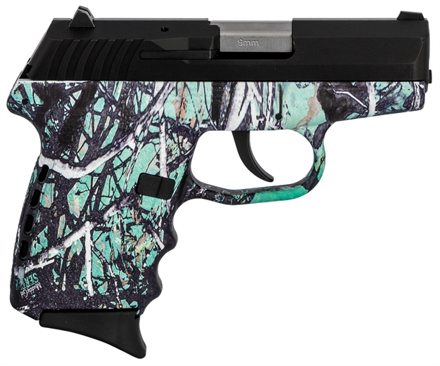 Picture of Sccy Industries Cpx2cbms Cpx-2 Carbon 9Mm Luger Double 3.10" 10+1 Muddy Girl Serenity Polymer Grip Black Stainless Steel Slide