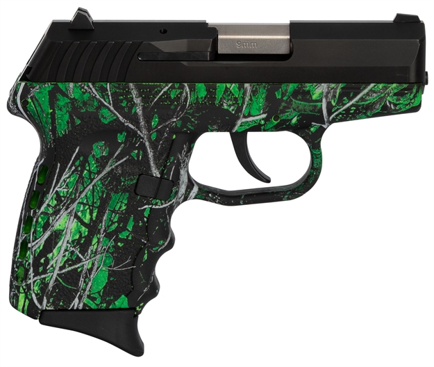 Picture of Sccy Industries Cpx2cbmt Cpx-2 Carbon 9Mm Luger Double 3.10" 10+1 Moon Shine Toxic Camo Polymer Grip Black Stainless Steel Slide