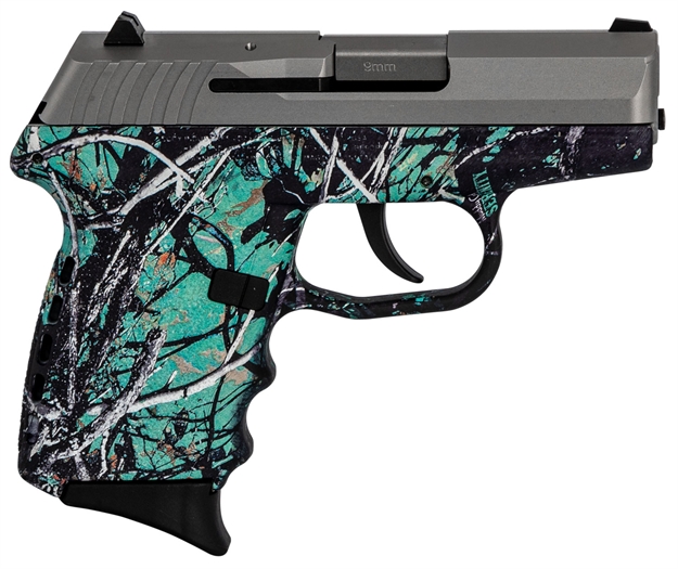 Picture of Sccy Industries Cpx2ttms Cpx-2 Carbon 9Mm Luger Double 3.10" 10+1 Muddy Girl Serenity Polymer Grip Stainless Steel Slide