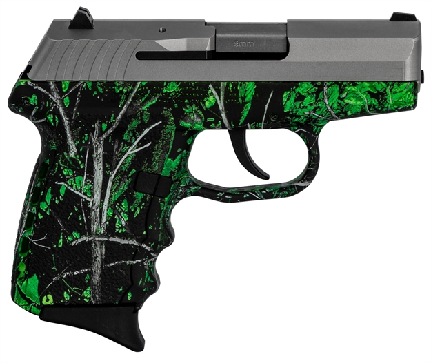 Picture of Sccy Industries Cpx2ttmt Cpx-2 Carbon 9Mm Luger Double 3.10" 10+1 Moon Shine Toxic Camo Polymer Grip Stainless Steel Slide