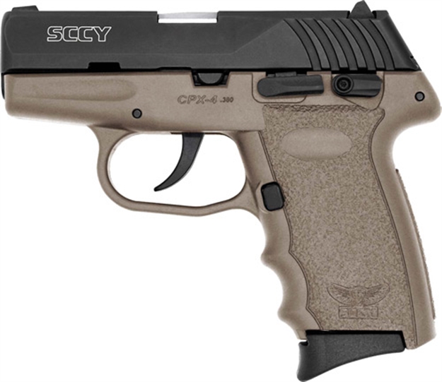 Picture of Sccy Industries Cpx4-Cb Pistol Dao .380 10Rd Black/Fde W/Safety
