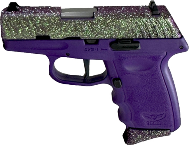 Picture of SCCY INDUSTRIES DVG1-GLITTER PISTOL 9MM 10RD JOKER SLIDE PURPLE GRIP DVG-1JKPU 00810099572018