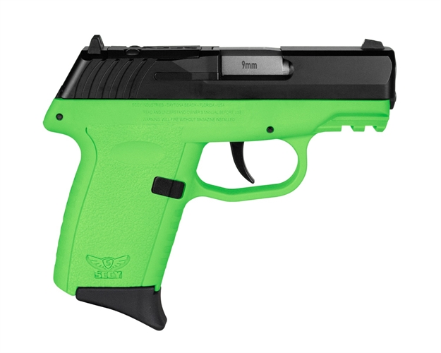 Picture of Sccy Industries Cpx2cblgrdrg3 Cpx-2 Gen3 RD 9Mm Luger 10+1 3.10" Lime Green Polymer W/Picatinny Rail Serrated Black Nitride SS Slide Lime Green Polymer Grip CPX-2-CBLGRDRG3
