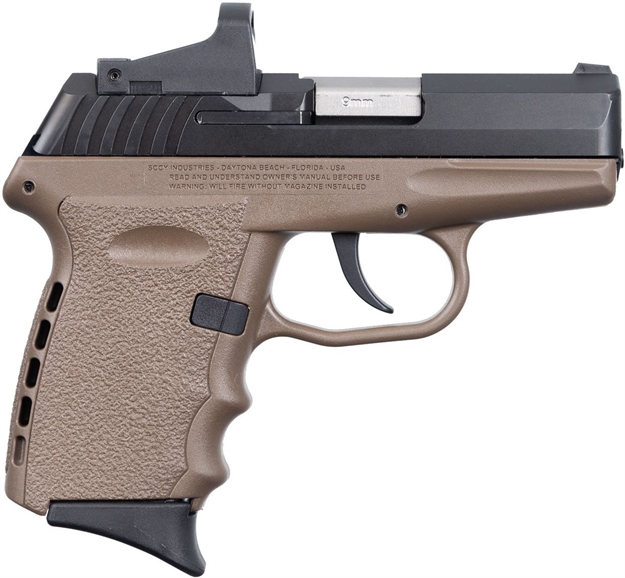 Picture of Sccy Industries Cpx2cbderde Cpx-2 RD 9Mm Luger 3.10" 10+1 Black Nitride Stainless Steel Slide Flat Dark Earth Polymer Grip Nms Cts-1500 Red Dot CPX-2CBDERD