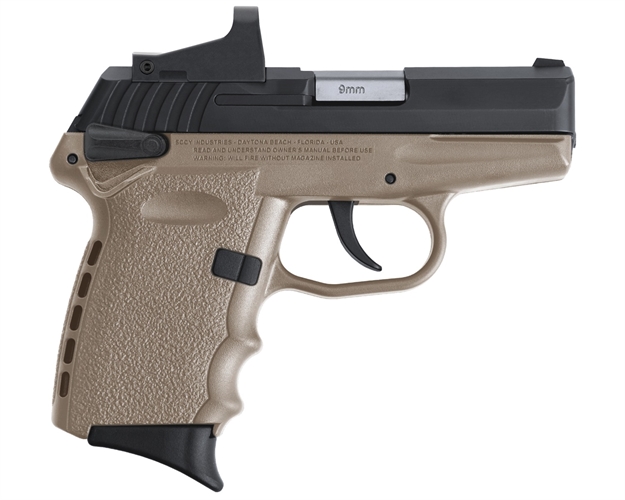 Picture of Sccy Industries Sccy 9Mm 3" Blk/Fde Safety  Reddot  10Rd