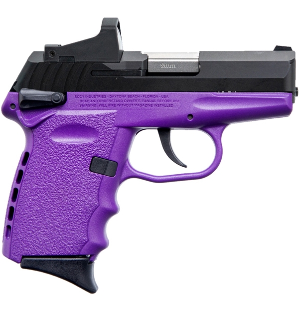 Picture of Sccy Industries Sccy 9Mm 3" Blk/Purplesafety Reddot 10Rd