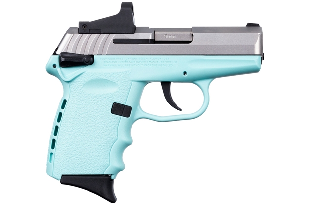 Picture of Sccy Industries Sccy 9Mm 3" Ss/Blue   Safety Reddot 10Rd