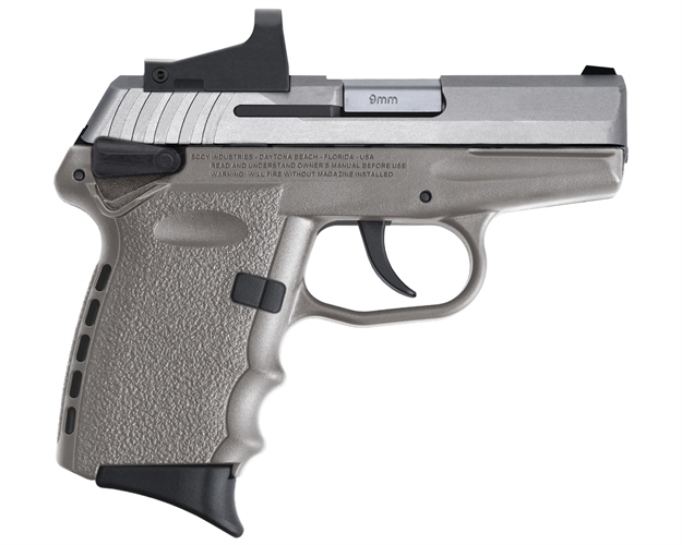 Picture of Sccy Industries Cpx1ttsgrd Cpx-1 RD 9Mm Luger Caliber With 3.10" Barrel, 10+1 Capacity, Gray Finish Frame, Stainless Steel Slide &  Polymer Grip Includes Crimson Trace Cts-1500 Red Dot CPX-1TTSGRD