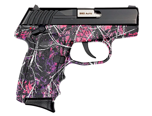 Picture of Sccy Industries Semi-Auto Pistol, 380 Acp, 2.96" Bbl, Black Slide, Muddy Girl Grip, Manual Safety, 3 10 Rnd Mags
